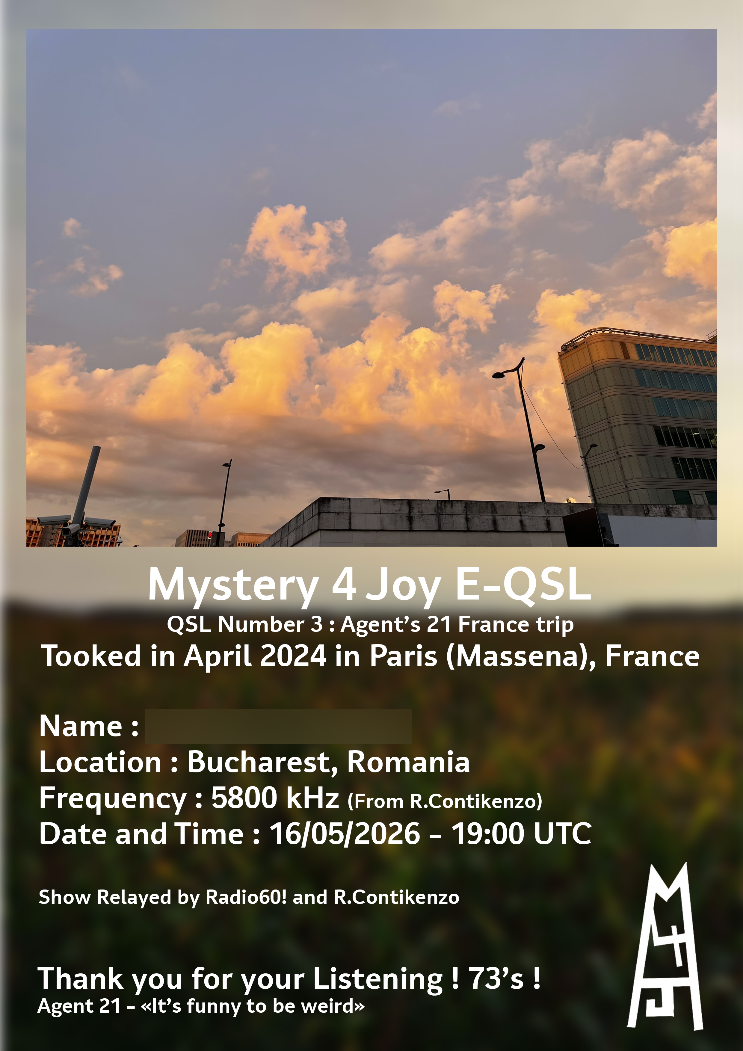 May 2026 E-QSL Card